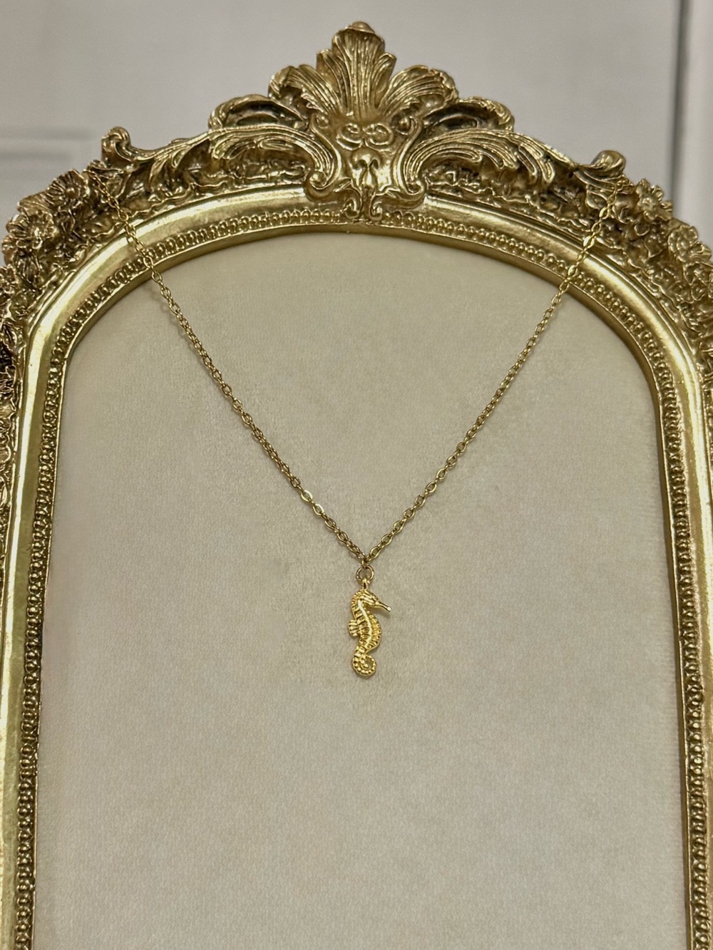 Gold Seahorse Pendant Necklace - Women Jewelry